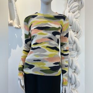 Equipment Shane Camo 100% cashmere Sweater